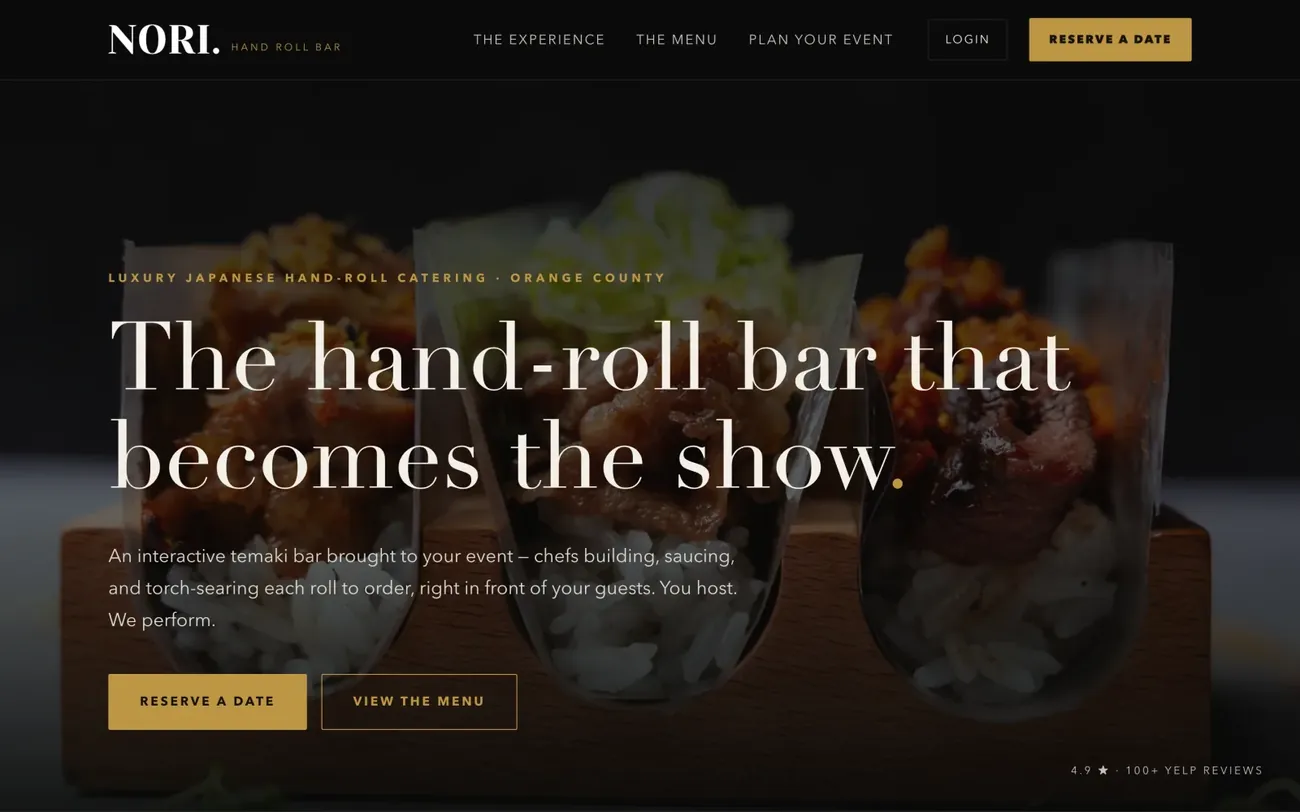 NORI Hand Roll Bar website